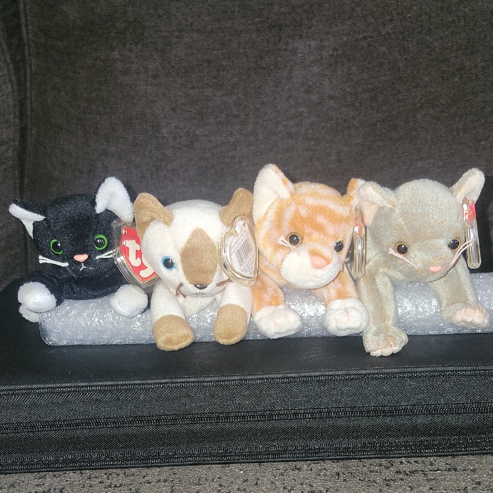 TY Beanie Babies Cat Plush Set